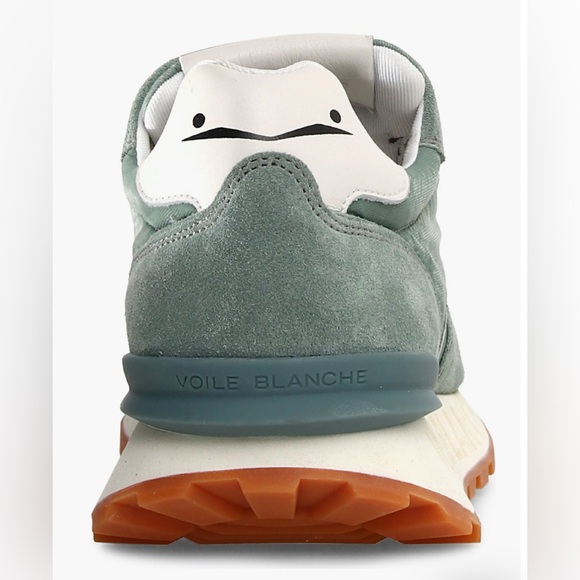 NWT VOILE BLANCHE PARIS Race Sneaker in Sage-Off White - Picture 3 of 13